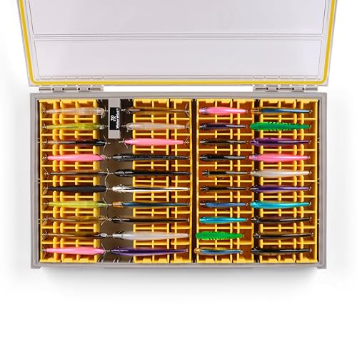 Image of Plano EDGE 3700 Hard Minnow Box, Stores 30-50 Fishing Baits, with Rust-Preventive Rustricor, Dri-Loc Watertight Seal, WaterWick, Transparent DuraView Lid, Storage for Hard Bait and Lures