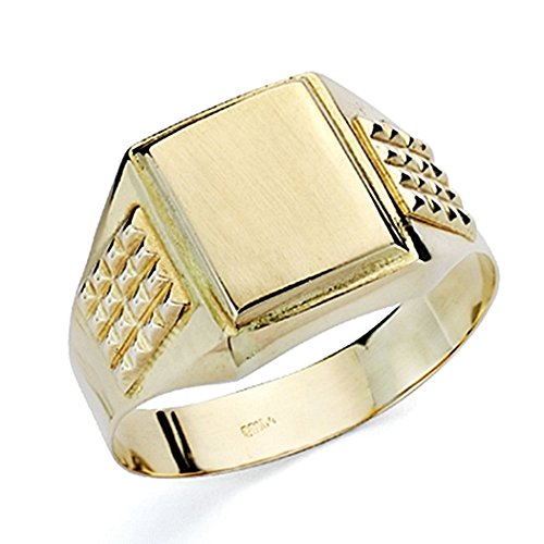 Sello oro 18k caballero tallado hueco [7531GR]   Personalizable   GRABACIÓN INCLUIDA EN EL PRECIO