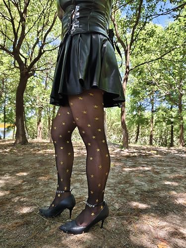 Image of Sahabowi Women Tights, Sheer High Waist Pantyhose, Vintage Control Top Stockings, Siwa9