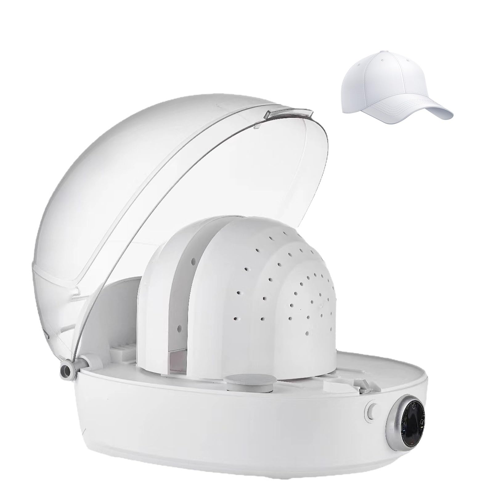 Macchina Cura Cappellini Piege, Pulitore Cappelli Vapore 1000W e Modellatore Automatico, Asciugatura Rapida 300ml per Cappelli in Feltro e Berretti Sport