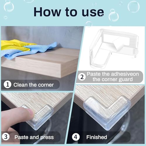 Image of Silicon Corner Protector for Sharp Edges, Table and Bed Edge Guards for Kids, Baby Proofing Furniture (16, Rectangular)