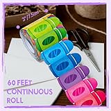 ERKE 60 Feet Bulletin Board Borders, Self Adhesive Crayon Die-Cut Rolled Border Trim Colorful Decoration with Strong & Permanent Adhesive for School, Classroom Offices Wall, Desks, Windows