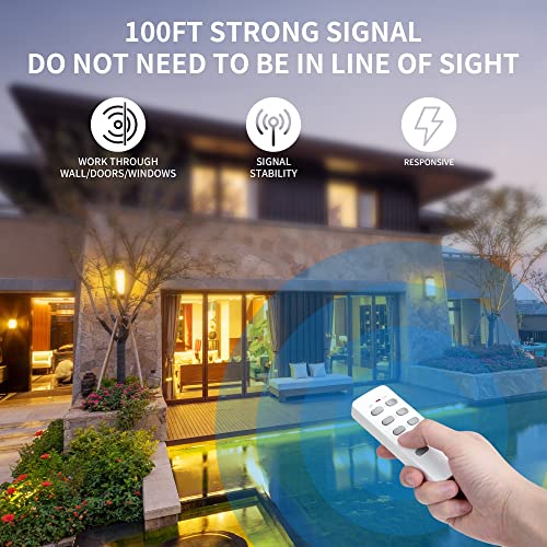 Syantek Remote Control Outlet Wireless Light Switch For Household Appliances, Expandable Remote Light Switch Kit, Up To 100 Ft Range, Fcc Certified, Etl Listed, White (5 Outlets + 2 Remotes) #TOP3