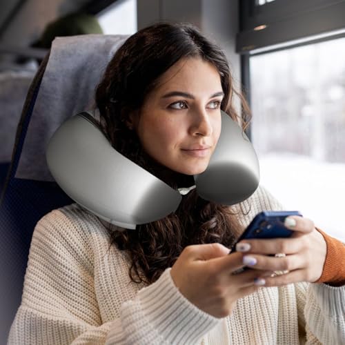 Almohada de Viaje de Espuma Viscoelástica Negra miniatura 6