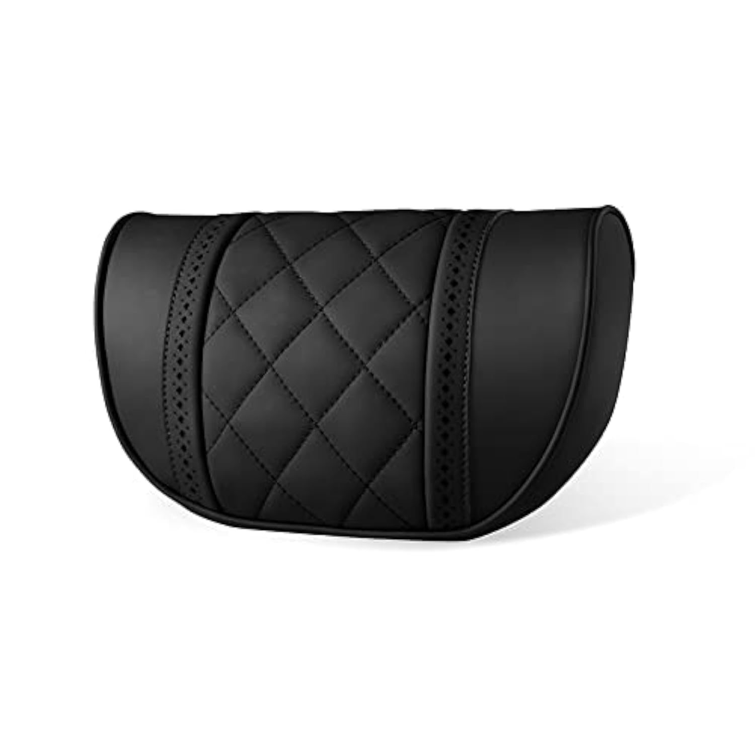 LUNDA Luxury Car Neck Pillow Car Travel Neck Rest Pillows Seat Cushion Support Napa Leather for Mercedes Benz S-Class headrest (Black