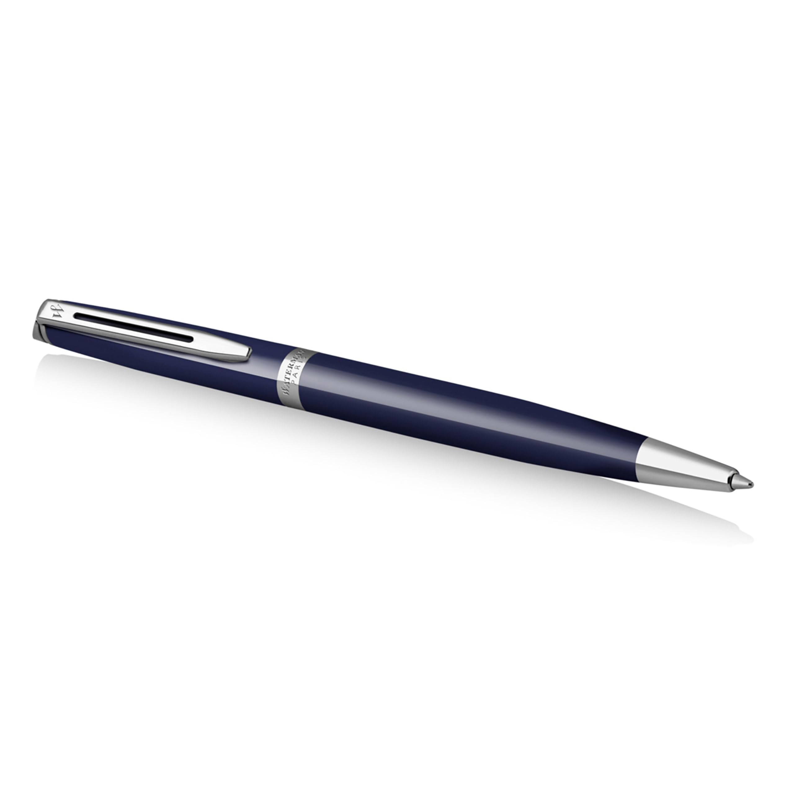 Waterman Hemisphere Ballpoint Pen Blue Lacquer with Palladium Trim Medium Tip Blue Ink Gift Box — view 4