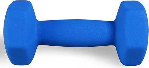 Miniatura 4 de Signature Fitness Juego de 2 mancuernas de neopreno para mano, antideslizantes, no se ruedan, con forma hexagonal colorida, pares o juegos