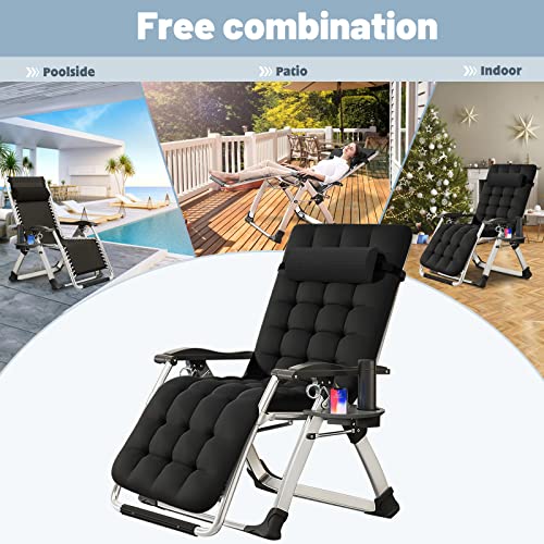 Slsy Zero Gravity Chair, Reclining Lounge Chair With Removable Cushion & Tray For Indoor And Outdoor, Patio Recliner Folding Reclining Chair #TOP3