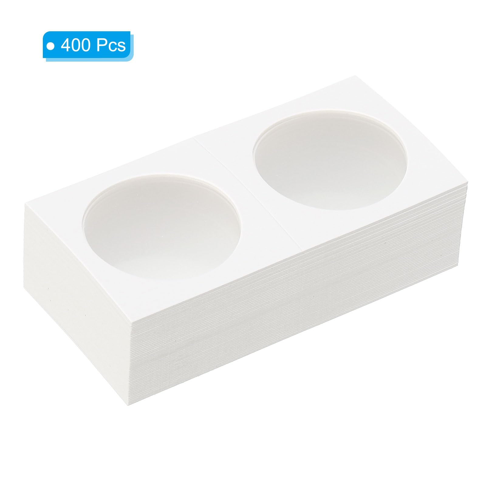 PATIKIL 2x2 Coin Flips, 350 Pack 40mm Cardboard Coin Holder Paper Coin Holders, White - Image 3