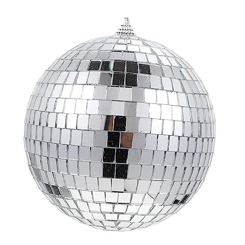 Bola espejada de 25 cm para colgar, decoración reflectante para fiestas, Navidad y celebraciones miniatura 1