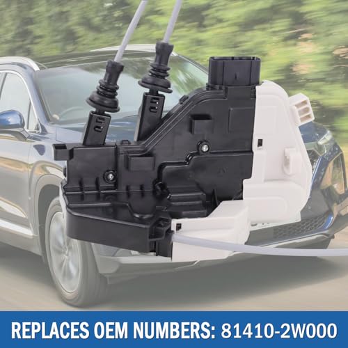 Image of Rear Left Driver Side Door Lock Actuator 81410-2W000, Door Latch Compatible with Hyundai Santa Fe XL 2013-2019, Santa Fe Sport 2013-2018, Santa Fe 2013-2018, Replaces 81410-B8000