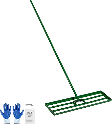 Lawn Leveling Rake, 36"x10" Level Lawn Tool, Heavy-Duty Lawn Leveler with 78" Steel Extended Handle, Yard Leveling Rake Suit for Garden, Golf Lawn, Farm