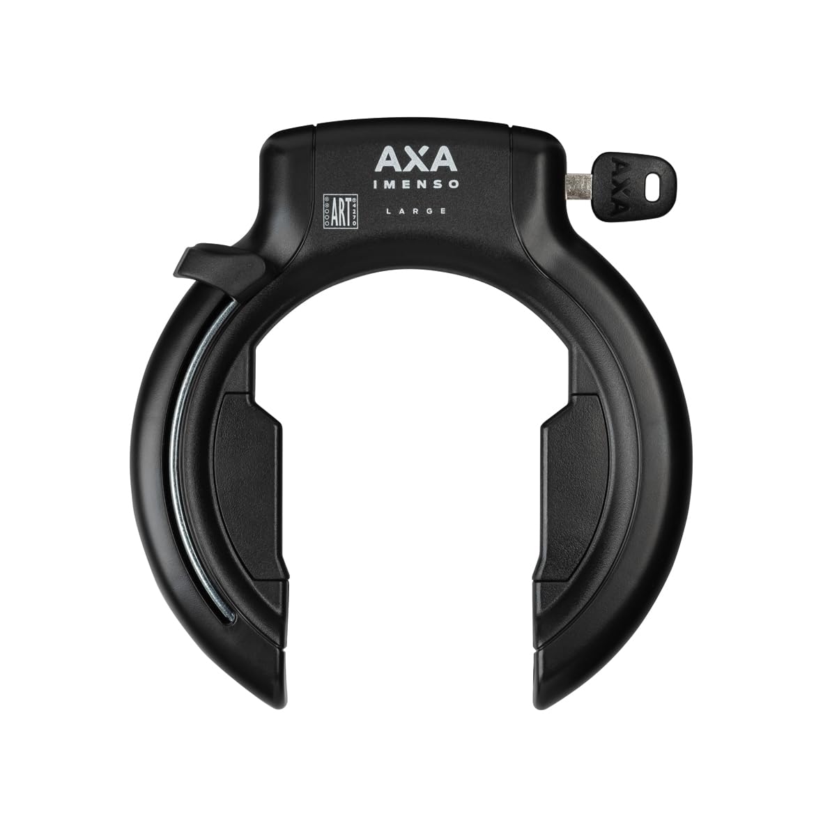 AXA Imenso - Grand cadenas de cadre de vélo - Clé non amovible - Largeur d'ouverture : 75 mm - Niveau de sécurité 12 - Combinable avec chaîne d'insertion - Noir