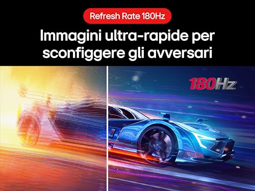 LG UltraGear 32GS75Q Monitor Gaming 32" IPS QHD (2560x1440), 180Hz, 1ms (GtG), G-Sync Compatible, AMD FreeSync, HDR 400, HDMI 2.0 (HDCP 2.2), DisplayPort 1.4, AUX, Flicker Safe, Nero - 7