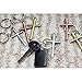 Juvale Cross Keychain Set - Bulk Metal Cross Keychain Party Favors - Christian Gift Ideas - Small, Zinc Alloy, 12-Pack, Silver, Gold & Copper