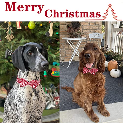 Unique style paws Christmas Dog Collar with Bow Tie Adjustable Gingerbread & Snowman Theme Pet Collar for Small Medium Large Dogs-XL - Image 4