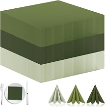 Pack of 60 Green Napkins 33 x 33 cm Wedding, Sage Napkins Green Paper Napkins Cocktail Napkins for Wedding Dinner (3 Colours)