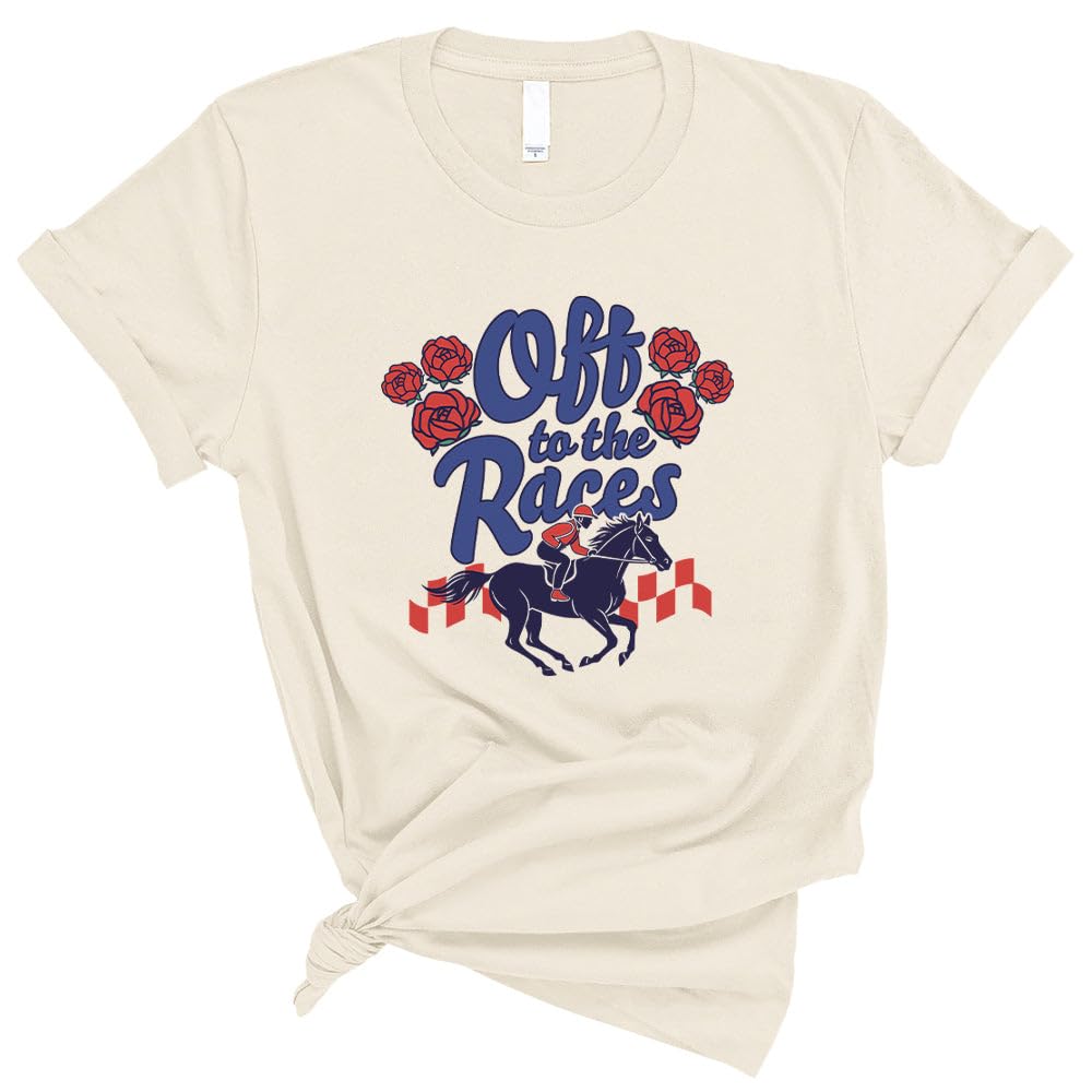Off to The Races Shirt Unisex 2X-Large Natural