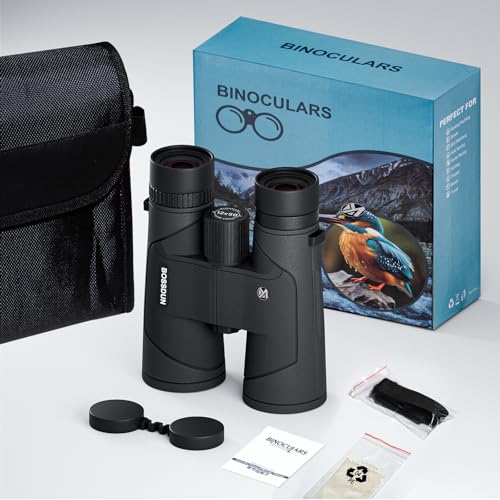 Binoculares 12x50 HD óptica con adaptador para celular y trípode miniatura 7
