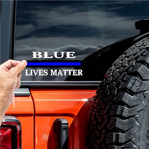 Blue Lives Matter (W26) Thin Blue Line Cop Police Sheriff Trooper Vinyl Decal Sticker Car Window #BlueLives 8