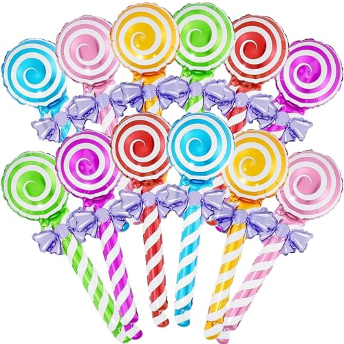 24Pcs Candy Party Decorations 6 Colors Of Candy Decoration Balloons Candy Balloons Are Suitable for Christmas Themes Parties and Birthdays Holiday Parties