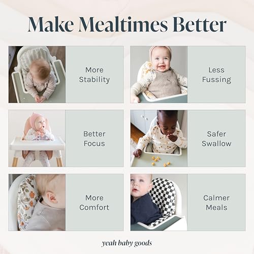 Image of Yeah Baby Goods Wipeable Cushion Cover (Mr Golden Sun) - Compatible with the IKEA Antilop Highchair - Soft, Waterproof Baby High Chair Cover - Vegan Leather Pillow Type Cushion