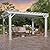 Backyard Discovery 14x10 ft Hawthorne White Galvanized Steel Pergola w/Soft Sail Shade, Spacious, Rust Resistant, UV Protection, Resist Winds Up to 100 MPH, Durable, Powerport USB & Electrical Outlet
