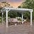 Backyard Discovery 14x10 ft Hawthorne White Galvanized Steel Pergola w/Soft Sail Shade, Spacious, Rust Resistant, UV Protection, Resist Winds Up to 100 MPH, Durable, Powerport USB & Electrical Outlet