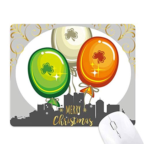 Tapis de souris trèfle St. Patrick en caoutchouc pour bureau de Noël