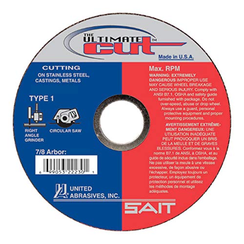 SAIT Abrasive Cut Off Wheels Type 1 (41) Ultimate Cut 4-1/2