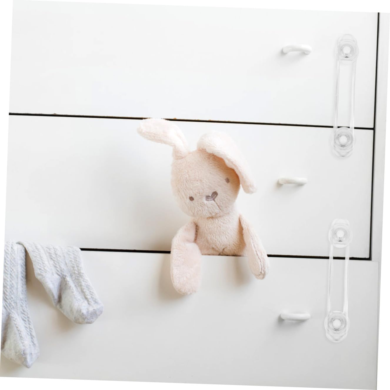 VICASKY 30stücke Kindersicherheitsriegel Selbstklebende Schubladensicherung Für Möbel Kühlschrank Und Schrank Anti-einklemm-funktion Für Kleinkinder Einfache Installation Und