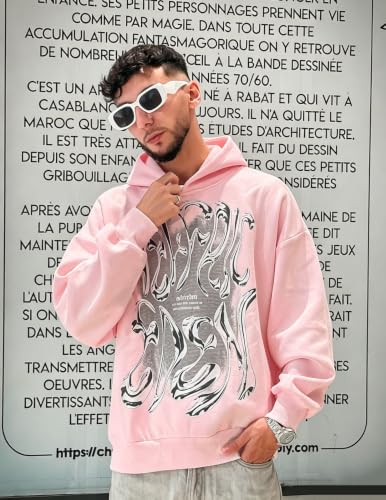 Aelfric Eden Womens Oversized Graphic Hoodies Pullover Y2k Fall Outfits Pink M - image 3