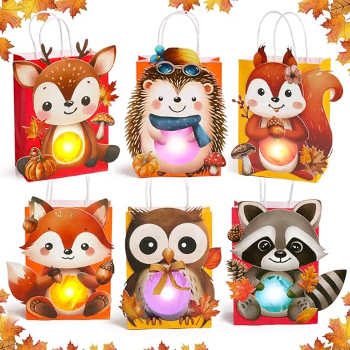 BOFUNX 6pcs Linternas para Niños Farolillos de Bolsas de Papel Faroles Manualidades Bricolaje para Fiestas Desfile de San Martín Navidad Halloween Sin Luz