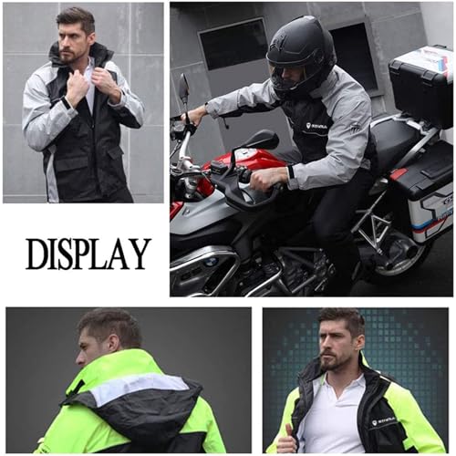Traje impermeable reflectante para ciclismo de 2 piezas miniatura 2