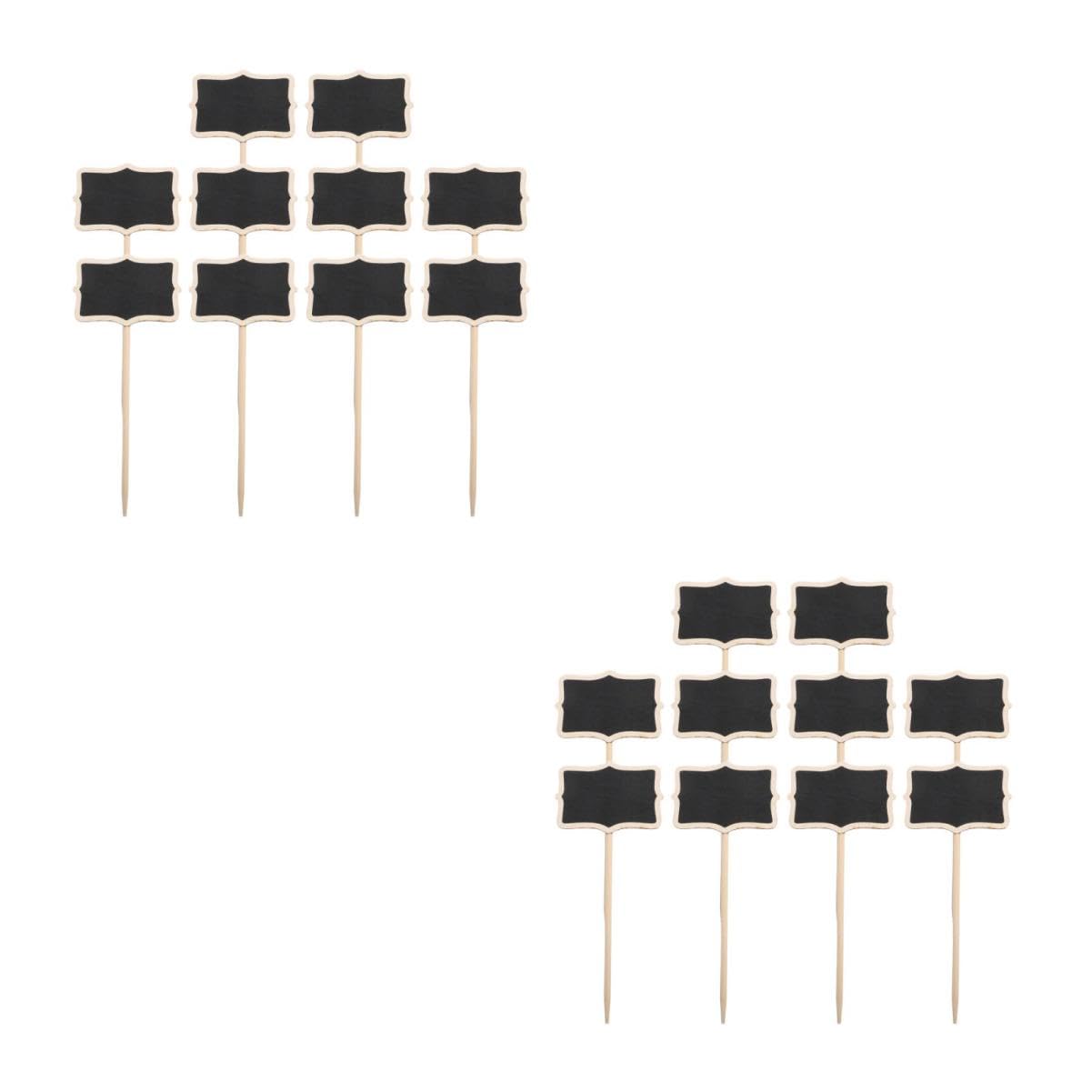 Abaodam 2sets 10 Pcs Mini Wooden Blackboard Garden Chalkboard Plant Tags for Decor Durable Inserted Message Boards for Easy Identification Gardens and Events 10pcs*2