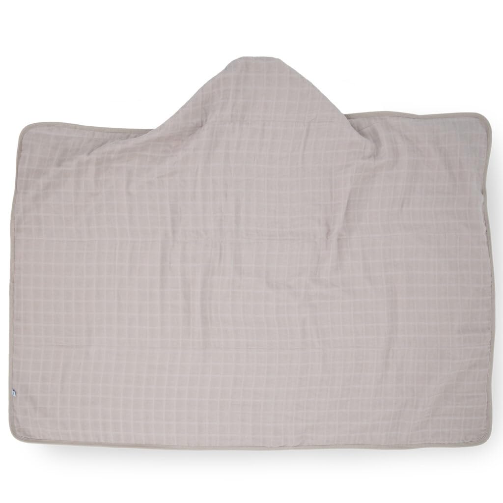 Little Unicorn Toalla grande de algodón con capucha | 100% algodón | 42 x 47 pulgadas | Bolsillos impresos | Lavable a máquina | Unisex | Porpoise