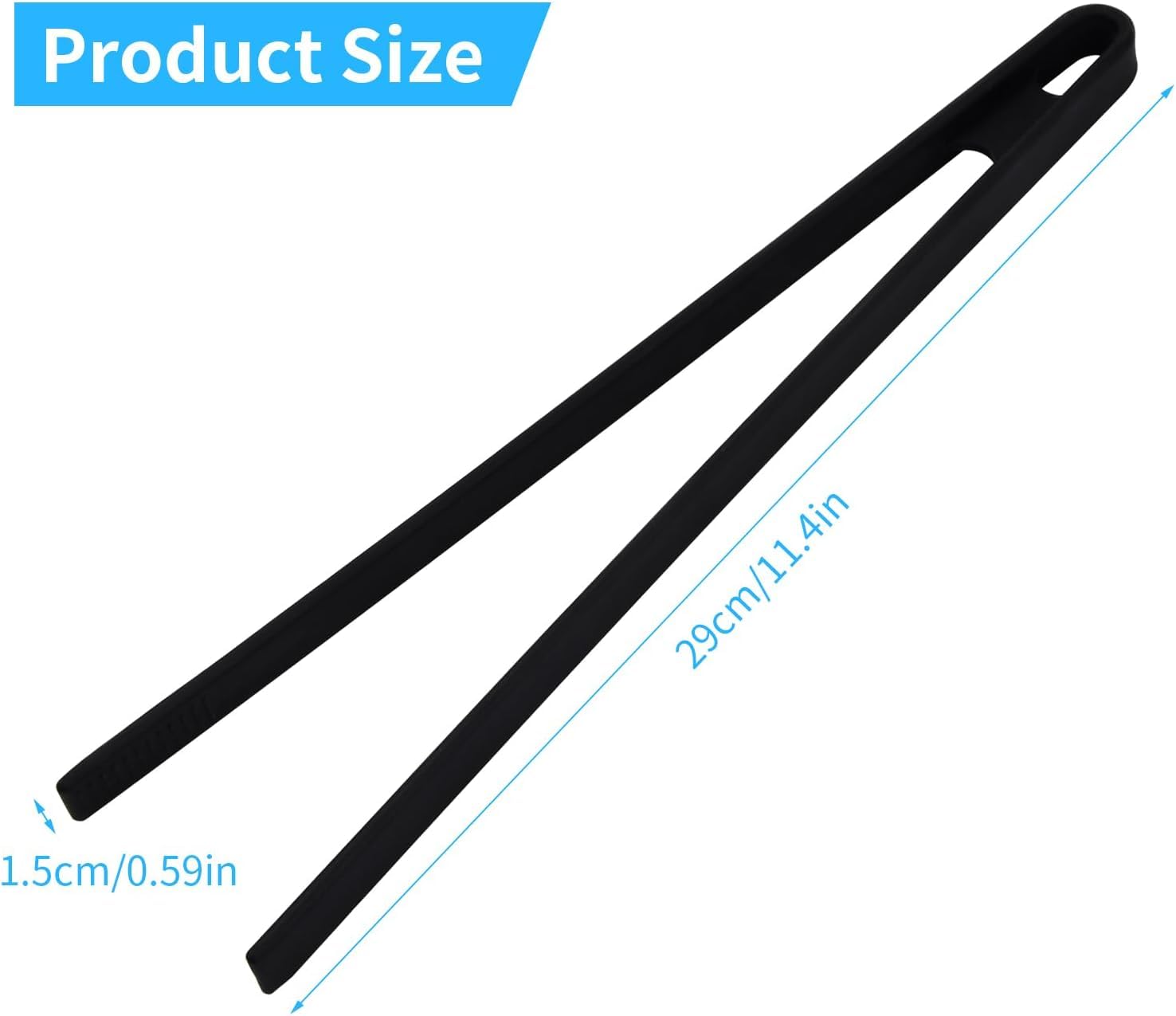 Lot De 2 Pinces à Barbecue En Silicone 29,5 Cm – Longues, Antidérapantes, Résistantes à La Chaleur – Parfaites Grill, Friteuse Air Chaud & Cuisine