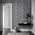 Heroad Blue Peel and Stick Wallpaper Boho Floral Contact Paper 17.3''x78.7'' Dark Blue Wall Paper Removable Self Adhesive Wallpaper for Cabinets Bedroom Bathroom Waterproof Decoration Vinyl Roll