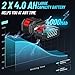 Seesii Cordless Impact Wrench 1/2 inch, High Torque 479 Ft-lbs(650Nm) Brushless Impact Gun,2500RPM w/2x4.0 Battery, 6 Sockets,8 Drill Bits, High Torque Power Impact Driver for Car Home,WH700