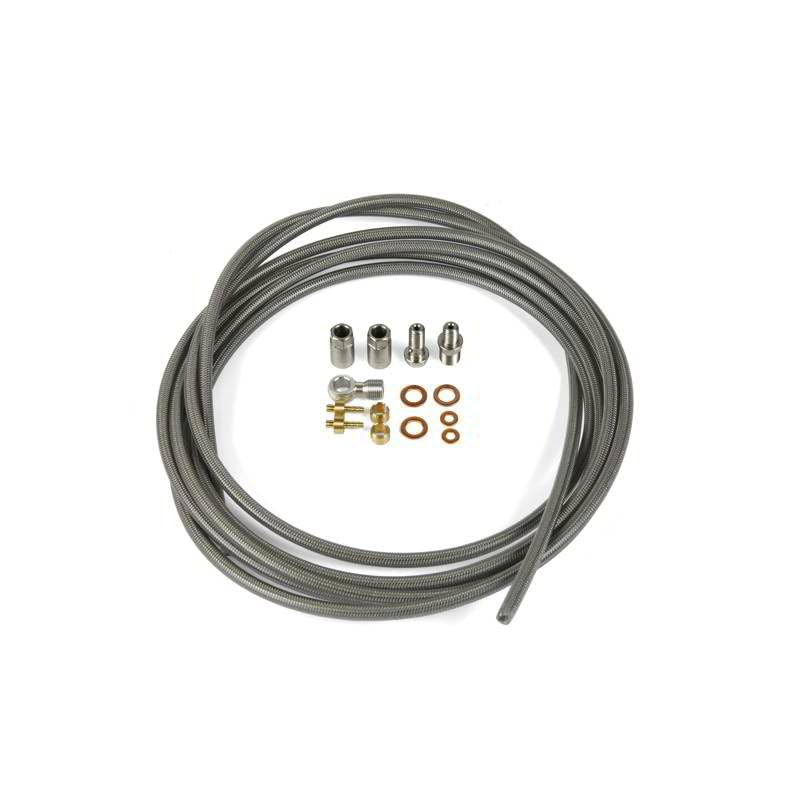 Hope S.S. Braided Hose Kit inc.Connectors Type 2 Tand, Silver