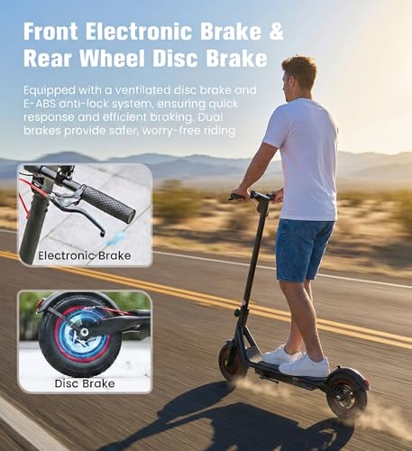 Image of Electric Scooter, 21 /28 Miles Range, 18 /22 /25 MPH Speed Electric Scooter for Adults, 500 /750W Motor, 10 inch /8.5 inch Pneumatic Tires Scooter with Dual Braking, Foldable Escooter for Commuting & Campus Use