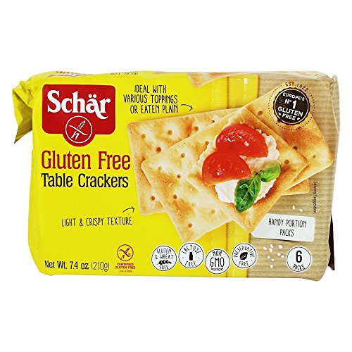 Schar - Table Crackers - Certified Gluten Free - No GMO's, Lactose, or Wheat - (7.4 oz) 3 Pack