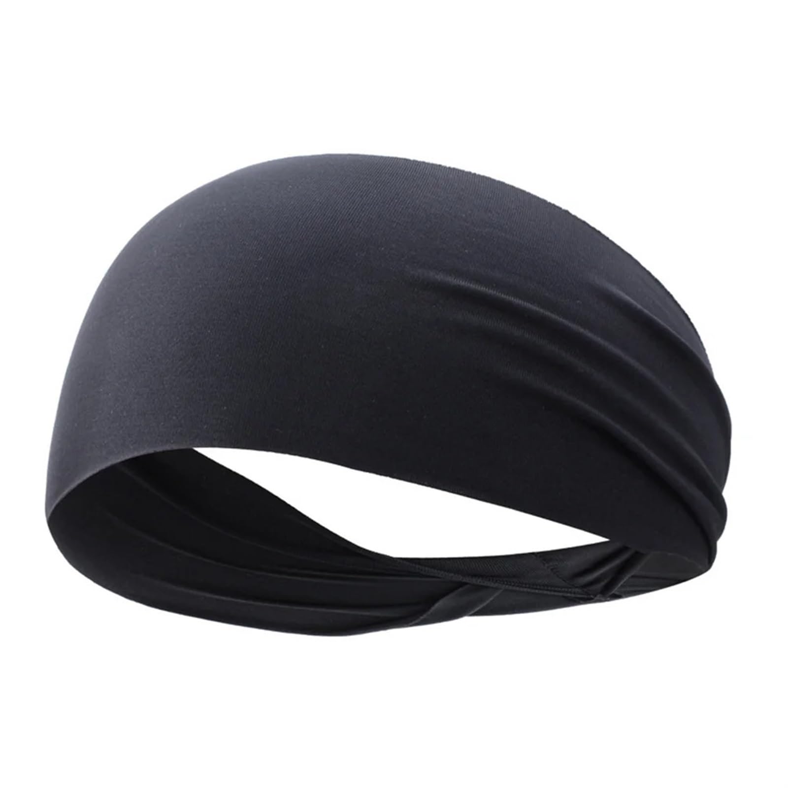 Lyxygmv Men's 1 Pc Black Sports Headband 2/1Pcs Sweatband For Wo Elastic Sport Hairband Head Band Yoga Headbands Headwear Headwrap Sports Workout Hair Accessories(1 Pc Black)