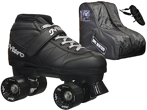 Epic Skates Epic Super Nitro Black Quad Speed Roller Skates Package 7