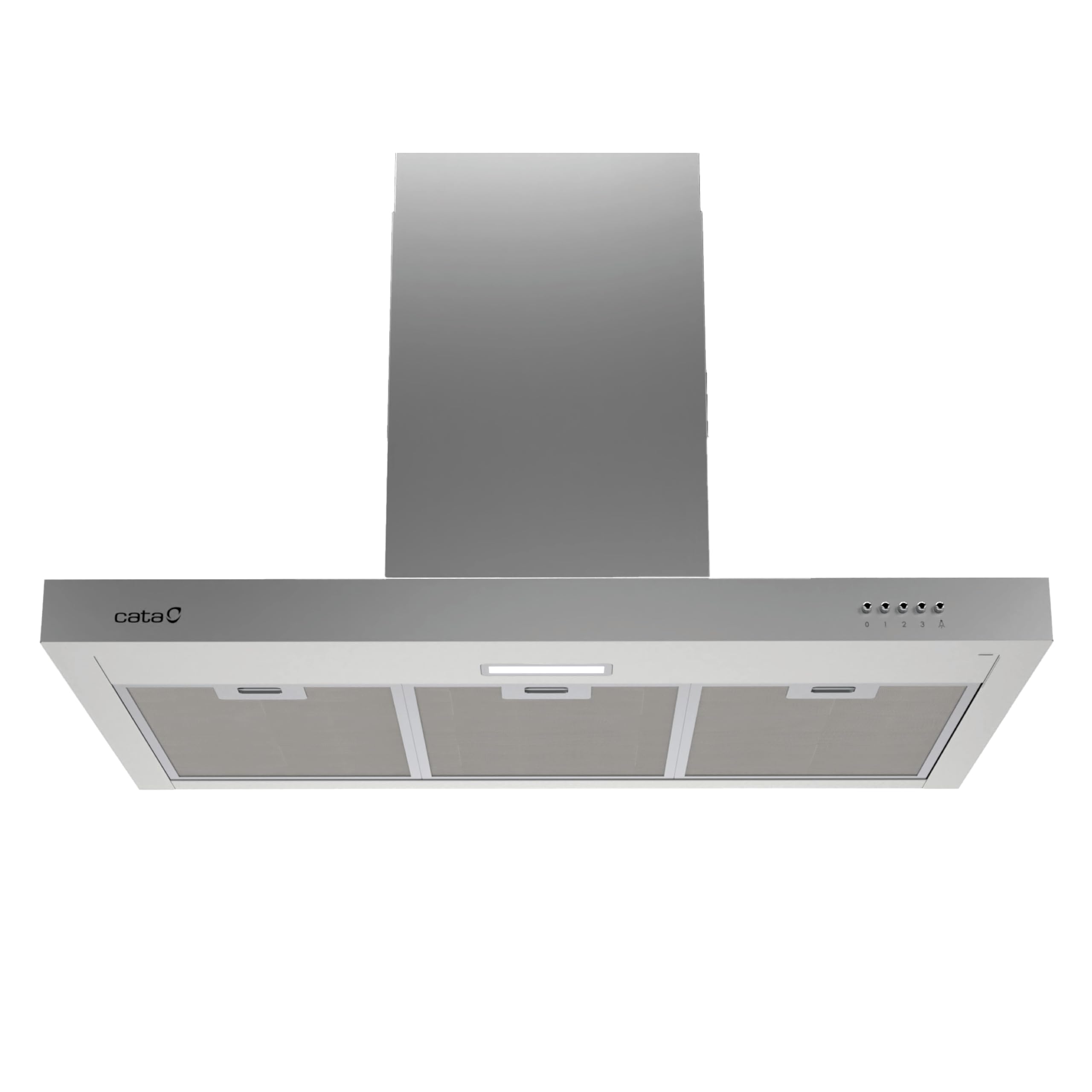 Cata Campana Decorativa Pared ST-9000 X/A con Panel de Control Mecánico 3 Niveles de Extracción Iluminación LED Consumo Máximo de Energía 65 W Ancho 89,5 cm Fácil Instalación Color Acero Inoxidable