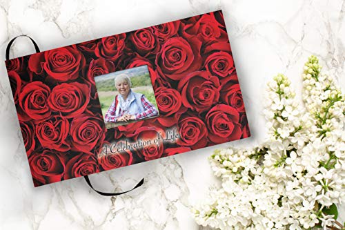 Image of Rose Celebration of Life Funeral Guest Book for Memorial Service