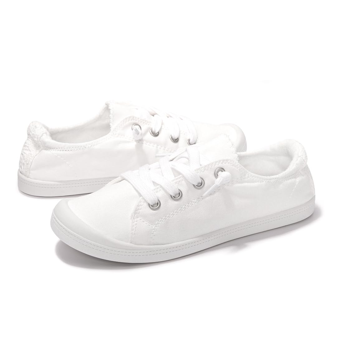 HEVA Baskets à enfiler en toile pour femme - Chaussures de randonnée confortables