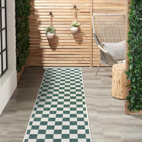 Tapete verde reversible resistente para interior y exterior 2 x 7 ft miniatura 6