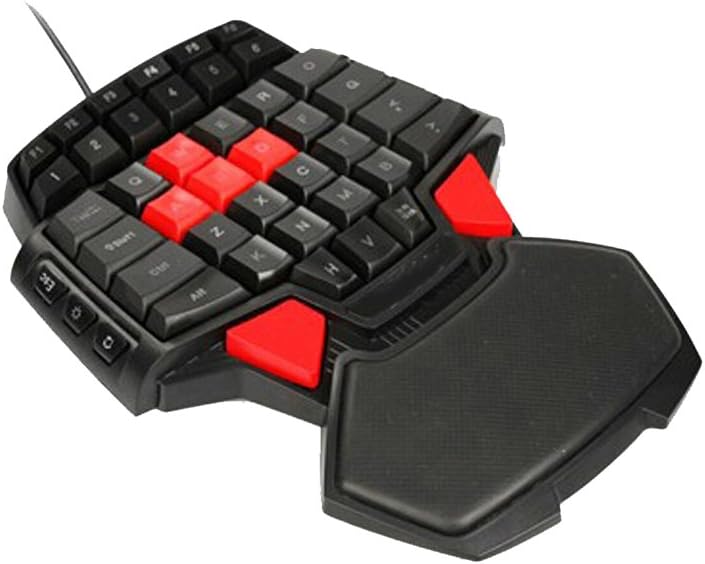 FPS Gaming Keyboard QWERTY Backlight Keyboard with Special for One Hand CS FPS/BF3 and Crysisetc 0.8 kg