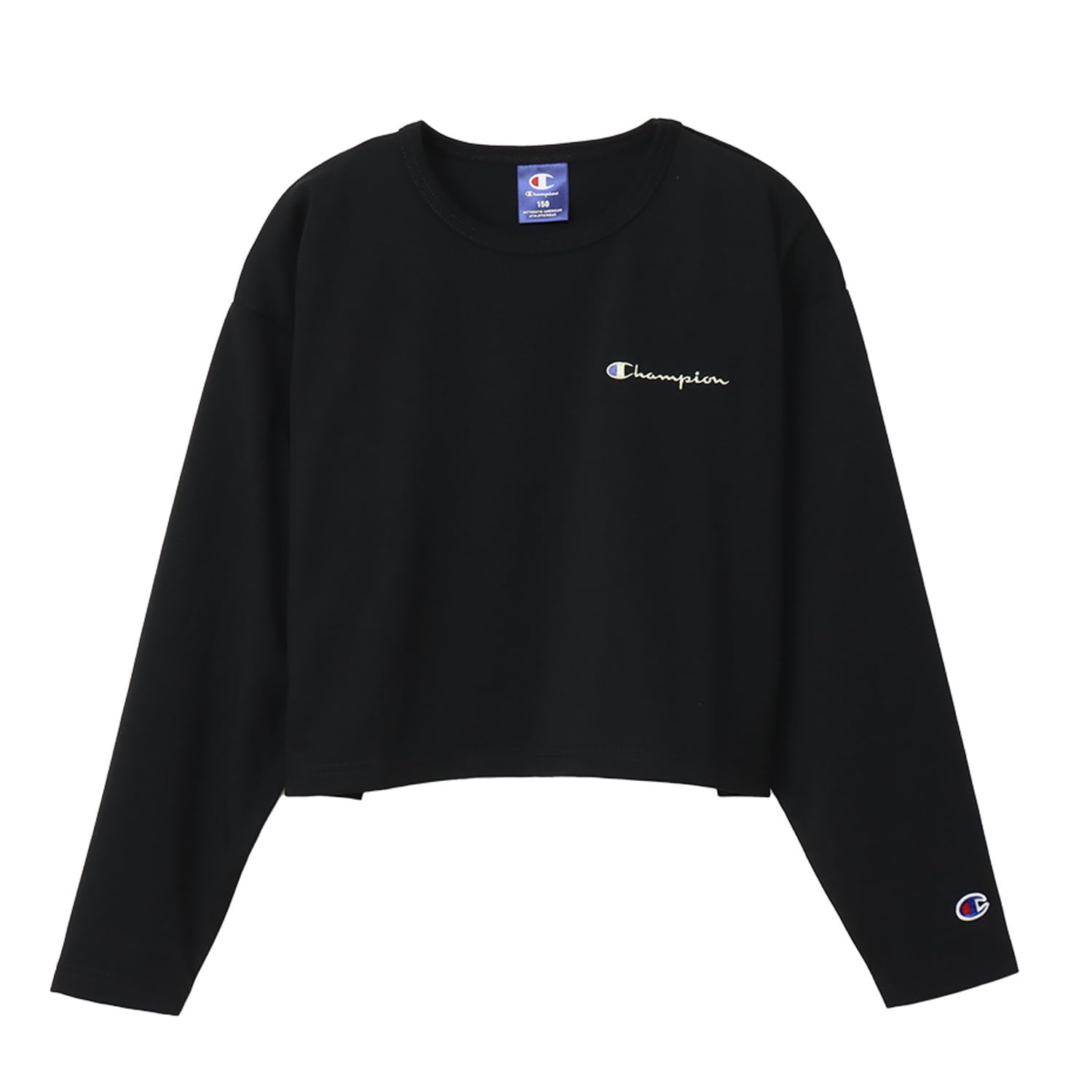 [Champion] 長袖Tシャツ キッズ 長袖 丸首 Realx fit 速乾 スクリプトロゴ刺繍 ロングスリーブTシャツ スクールガールズ CK-AS405 ガールズ